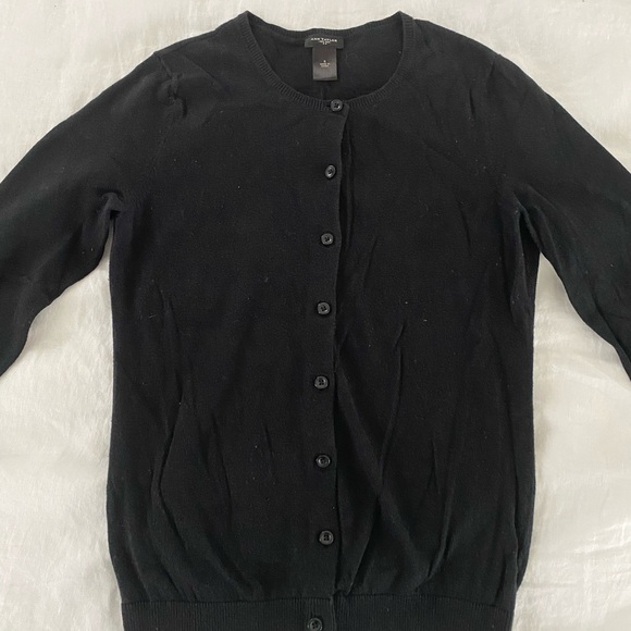 Ann Taylor Sweaters - Ann Taylor Black Knit Cardigan Sweater
